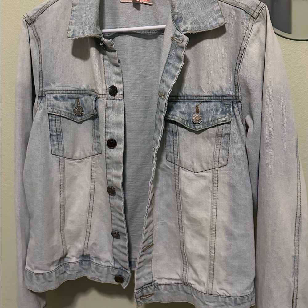 Dollhouse Faded Light Blue Denim Jacket